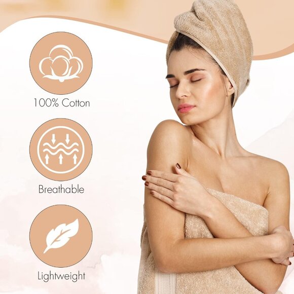 6-Pack Luxurious 100% Cotton Bath Towels - Lightweight & Absorbent 27"x54" - Picture 3 of 7